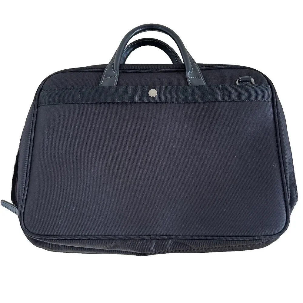 Ace Aramis Men Black Nylon Laptop Business Bag Top Handle NEW No Shoulder Strap